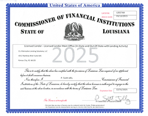 Louisiana Licensed Lender